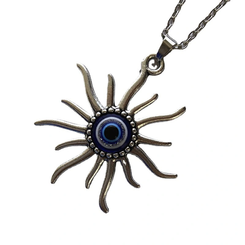 Blue Eyed Demon Eyes European And American Style Necklace Female