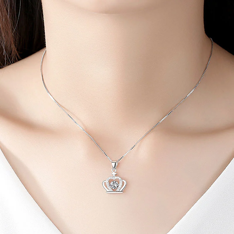 S925 Sterling Silver Necklace Female Pendant Clavicle Chain