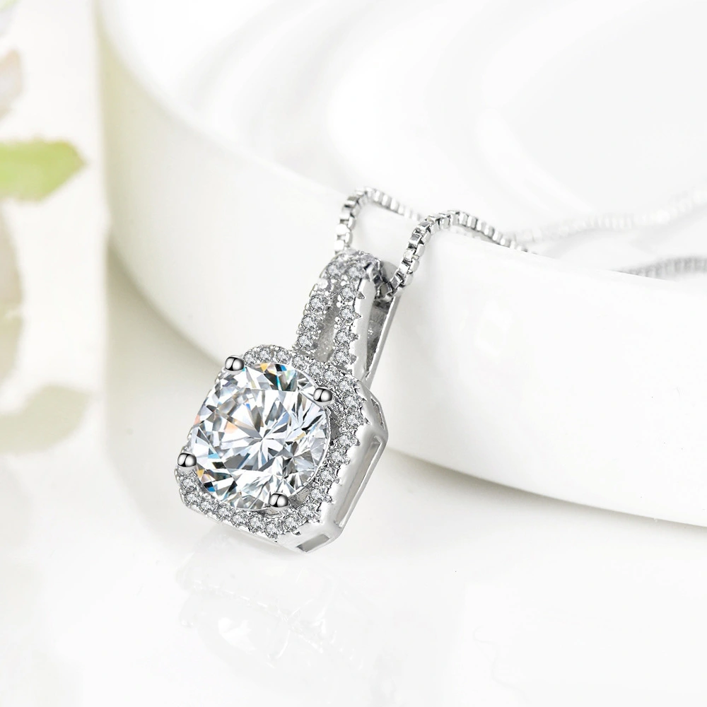 Square Diamond Set Personality Micro-inlaid Jewelry