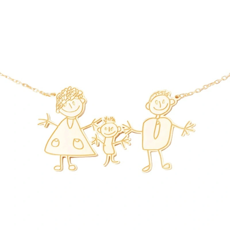 Drawing Patterns Female Clavicle Necklace Niche Simple Strokes Hand Drawn