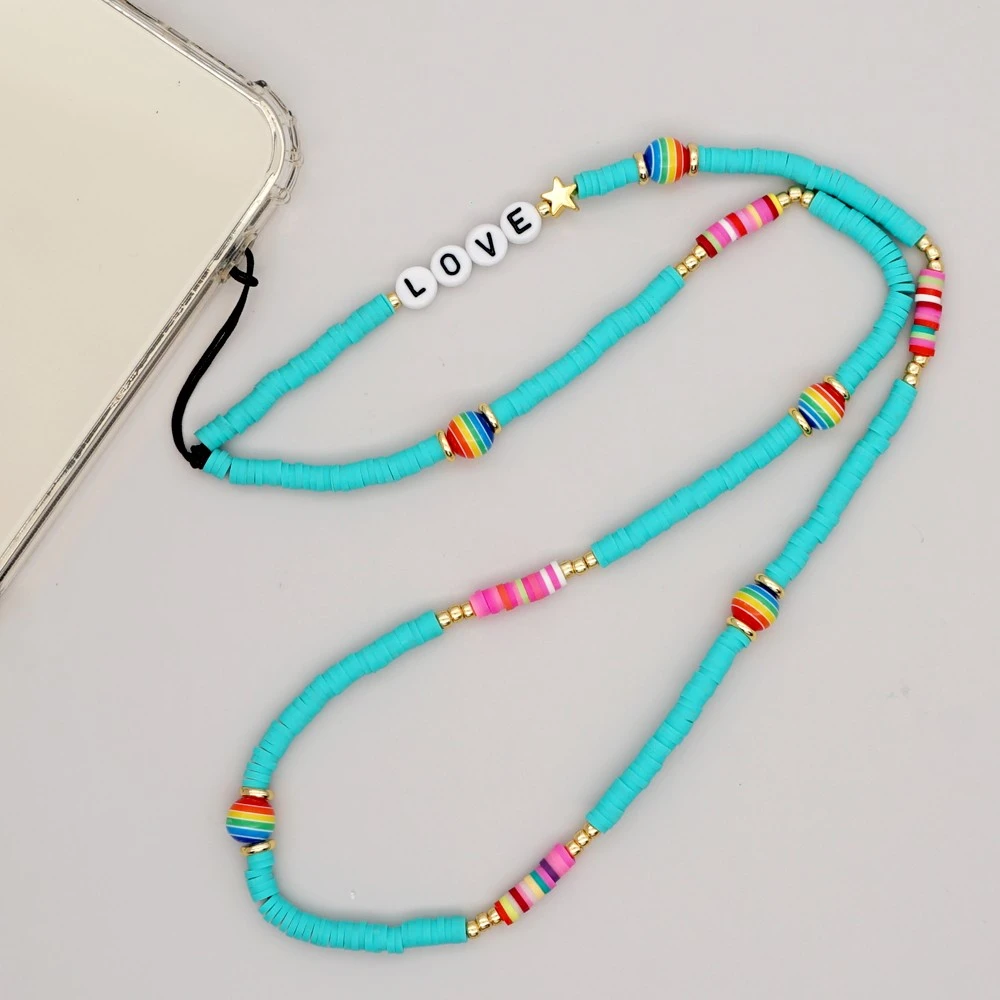 Personalized Ethnic Woven Eye Beads Hanging Neck Love Candy Color Resin Beads