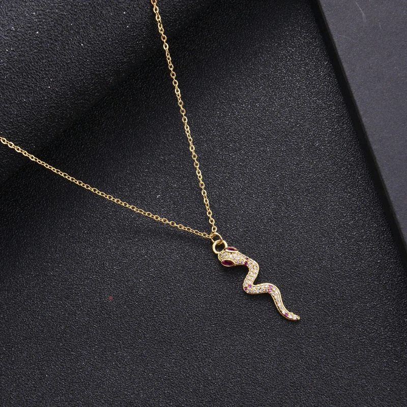 Exaggerated Snake Necklace Pendant