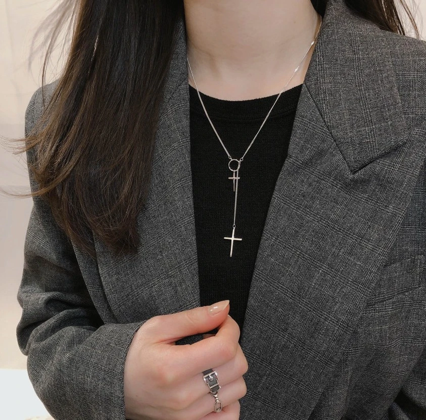 Japanese And Korean Style Fashion Trend Cross Pendant