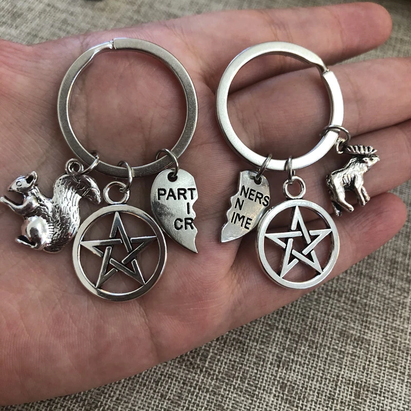 Supernatural Power Squirrel Moose Good Friend Friendship Necklace