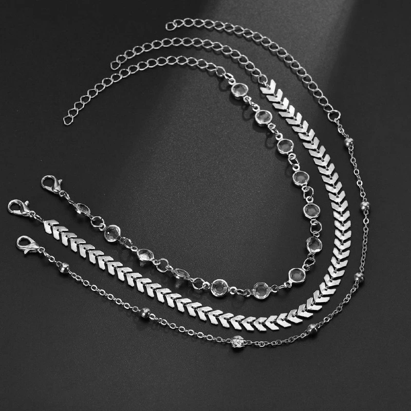 Popular New Products In Europe And America Double Layer Chain Anklet