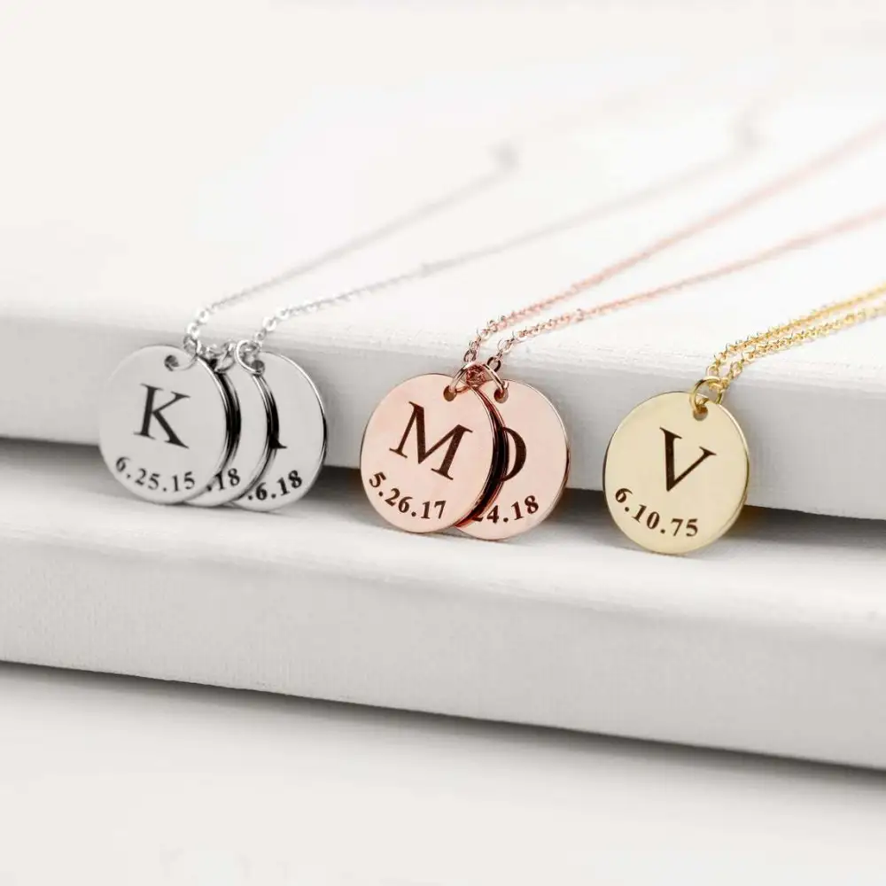 Ladies Letter Lettering Necklace English Stainless Steel Jewelry Simple Pendant