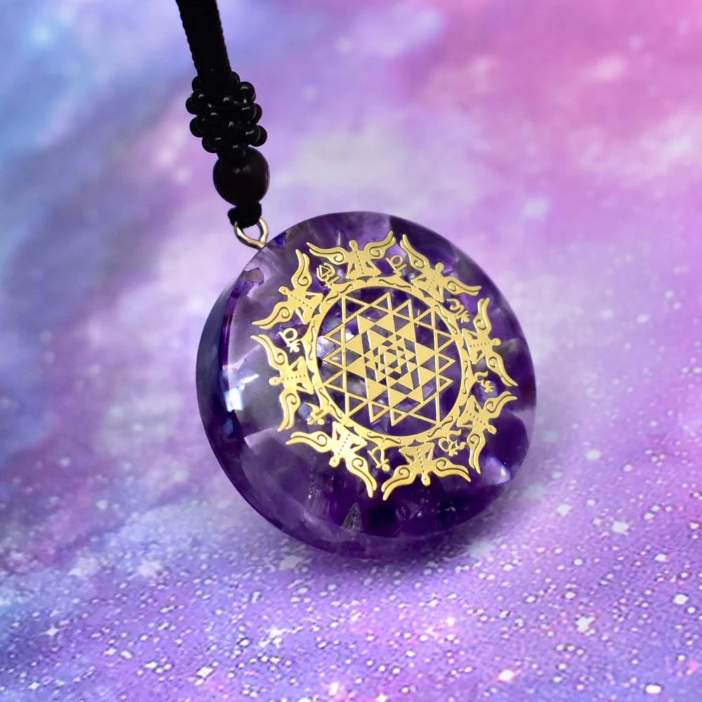 New Ogan Pendant Natural Crystal Seven Chakra Pendant