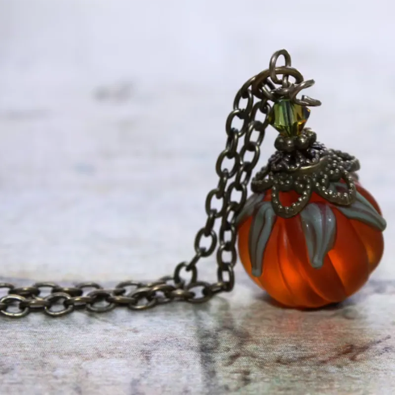 Simple Retro Personality Pumpkin Pearl Necklace