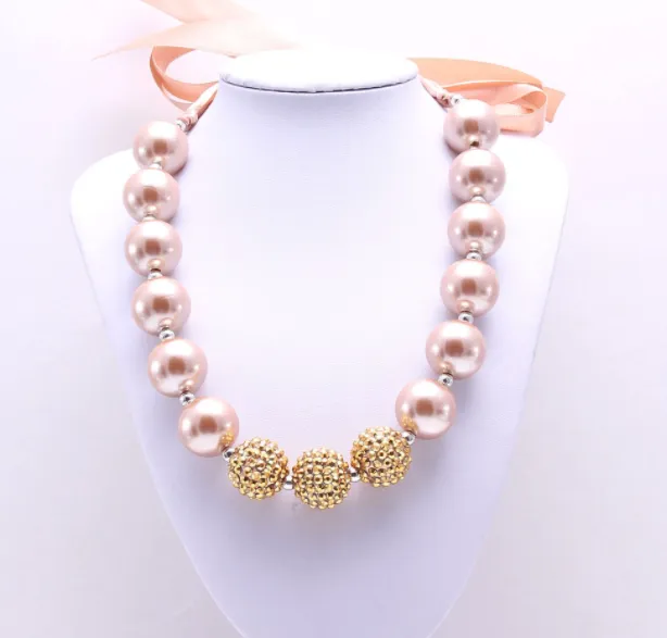 New Bandage Golden Pearl Children's Necklace