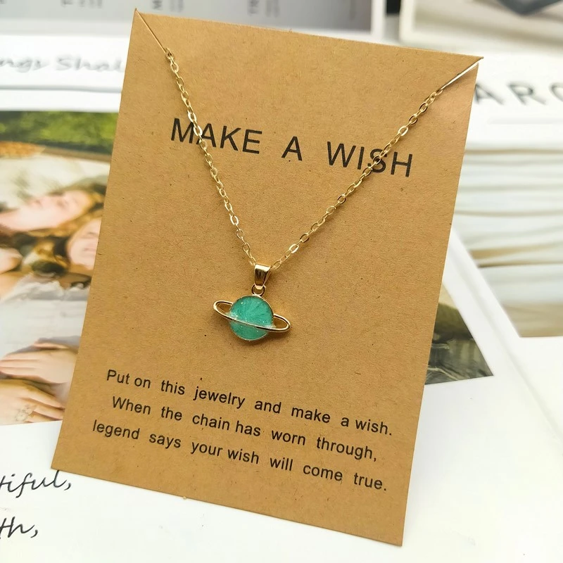 Blue Starry Sky Necklace Lock