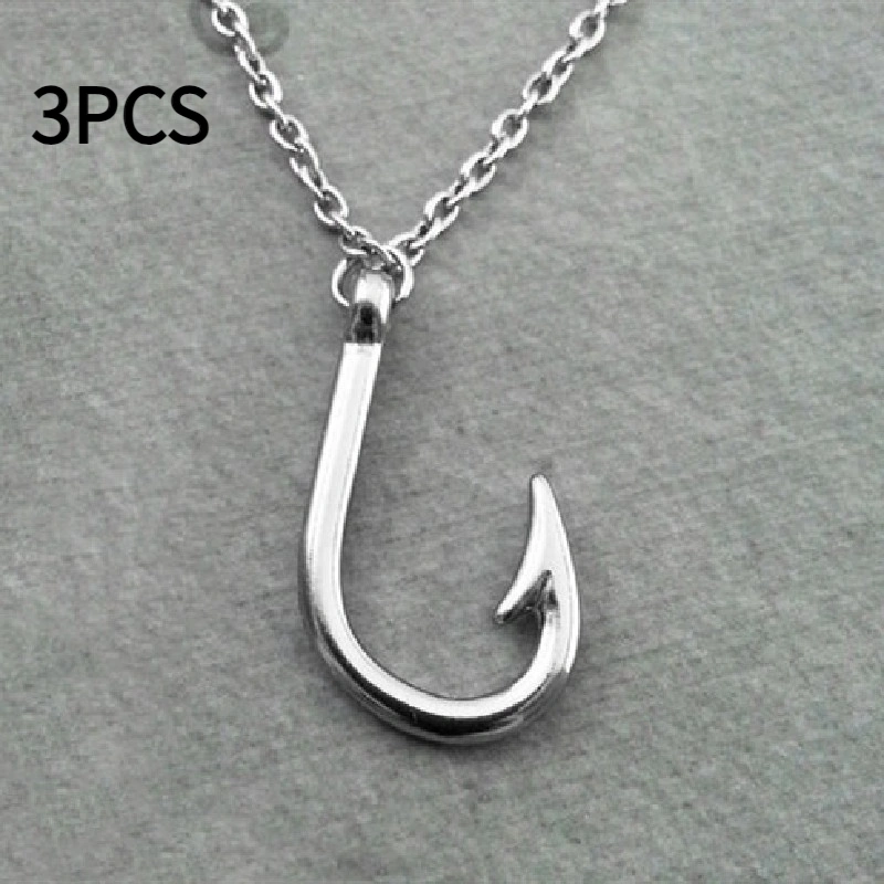 Fish Hooks Alloy Pendants Necklaces Father's Day Gifts Cross-border Foreign Trade Jewelry