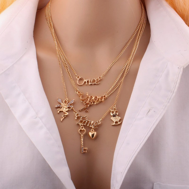 Mascot Elephant Women's Necklace Retro Fashion Ethnic Style Hollow Clavicle Chain