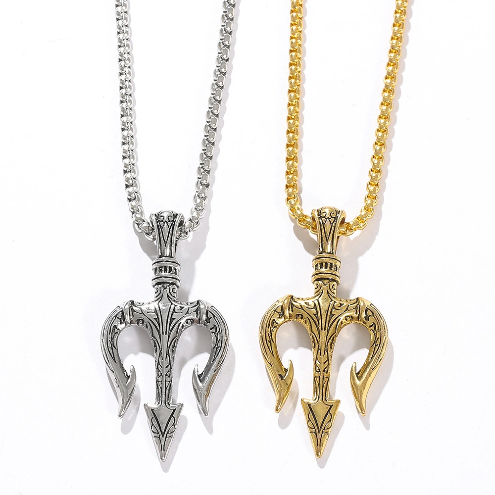 Trident Metal Personality Pendant Necklace