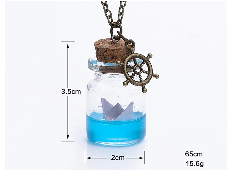 European And American Fashion Beach Luminous Necklace Drift Bottle