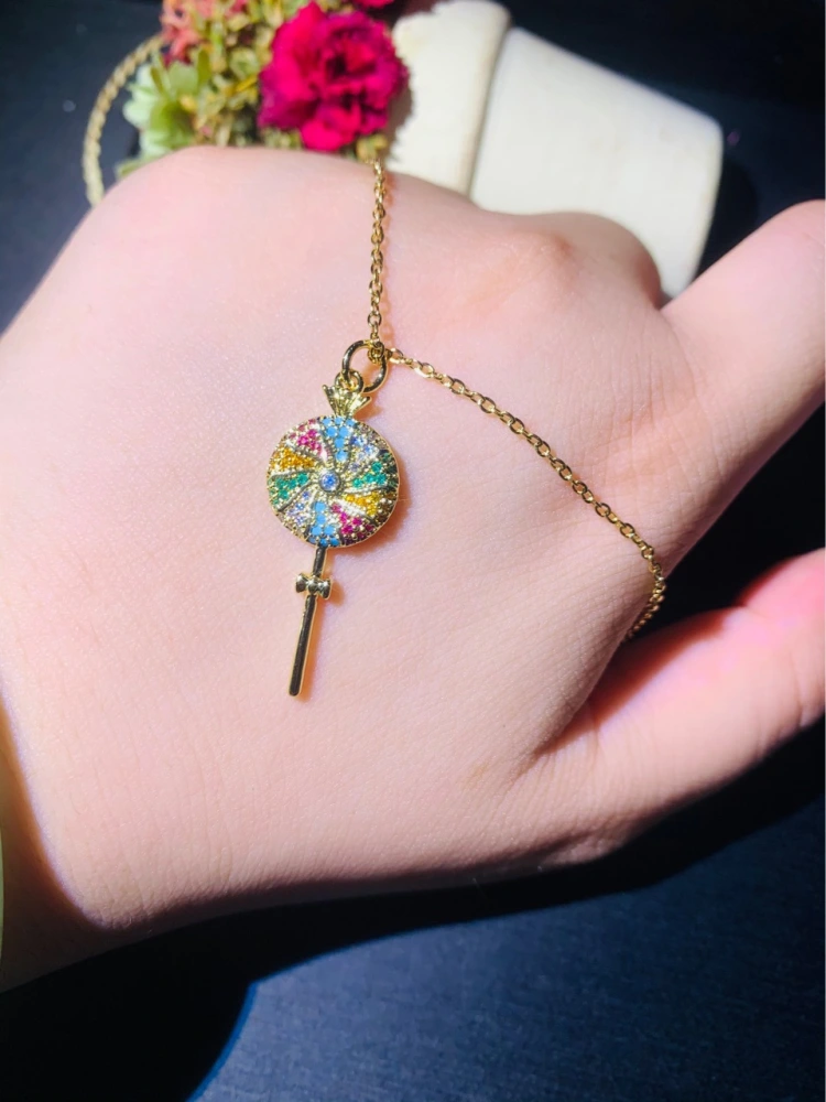 Colorful Lollipop Sweet And Cute Exquisite Clavicle Chain