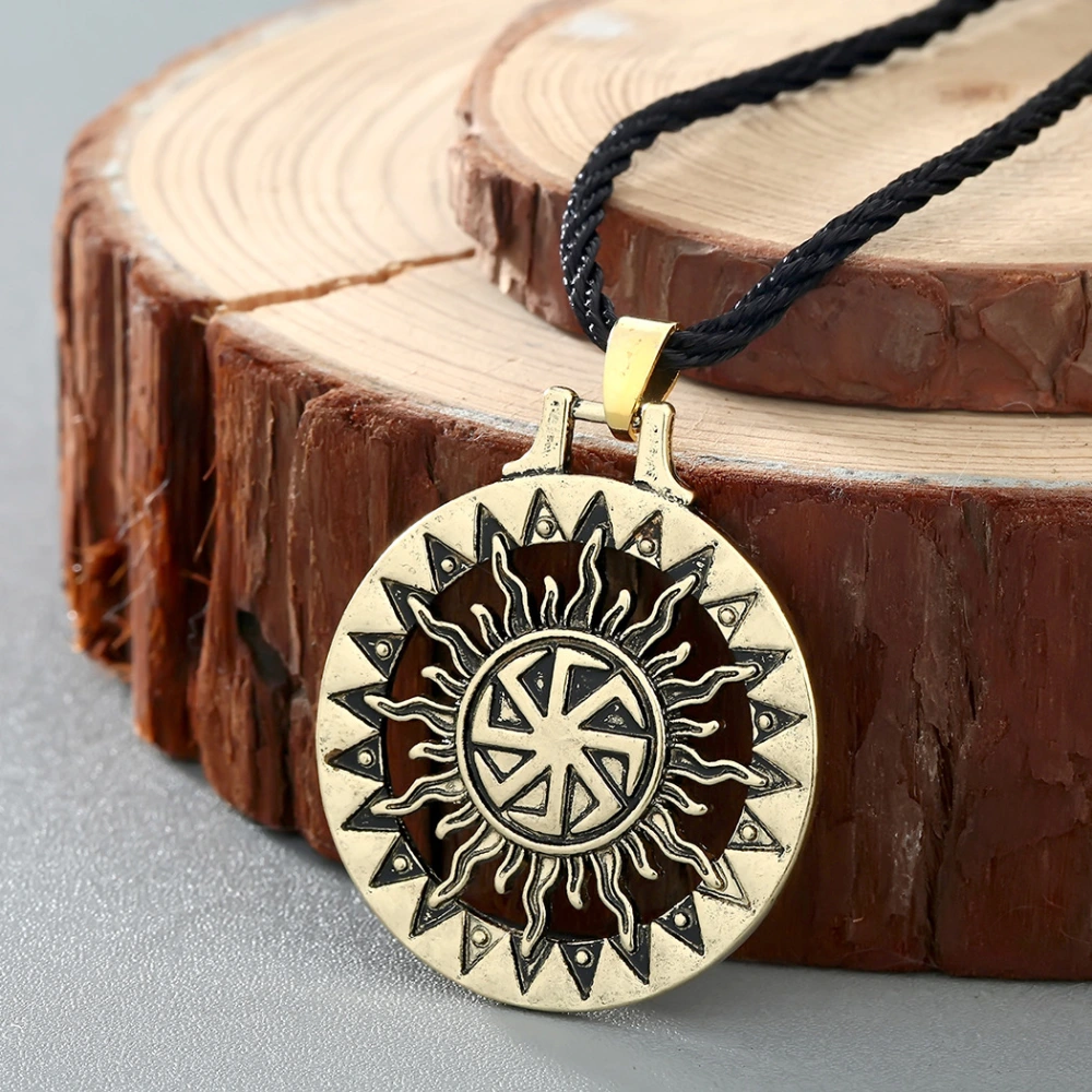 Fashion Personality Alloy Men's Sun Pendant Necklace