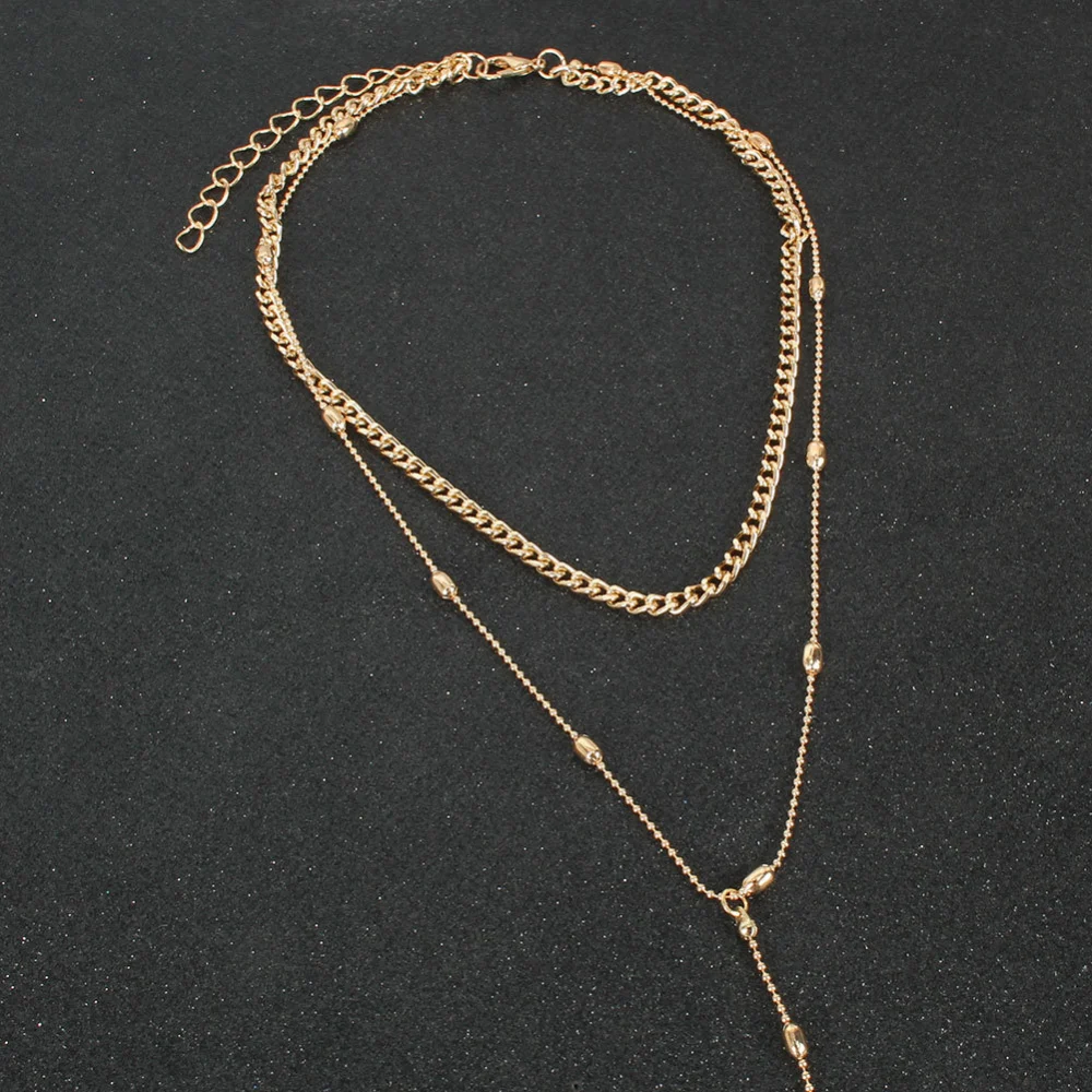 Fashion Retro Multilayer Alloy Snake Bone Chain