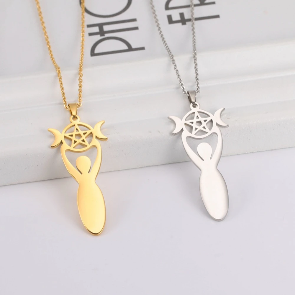 Stainless Steel Five-pointed Star Pendant Necklace