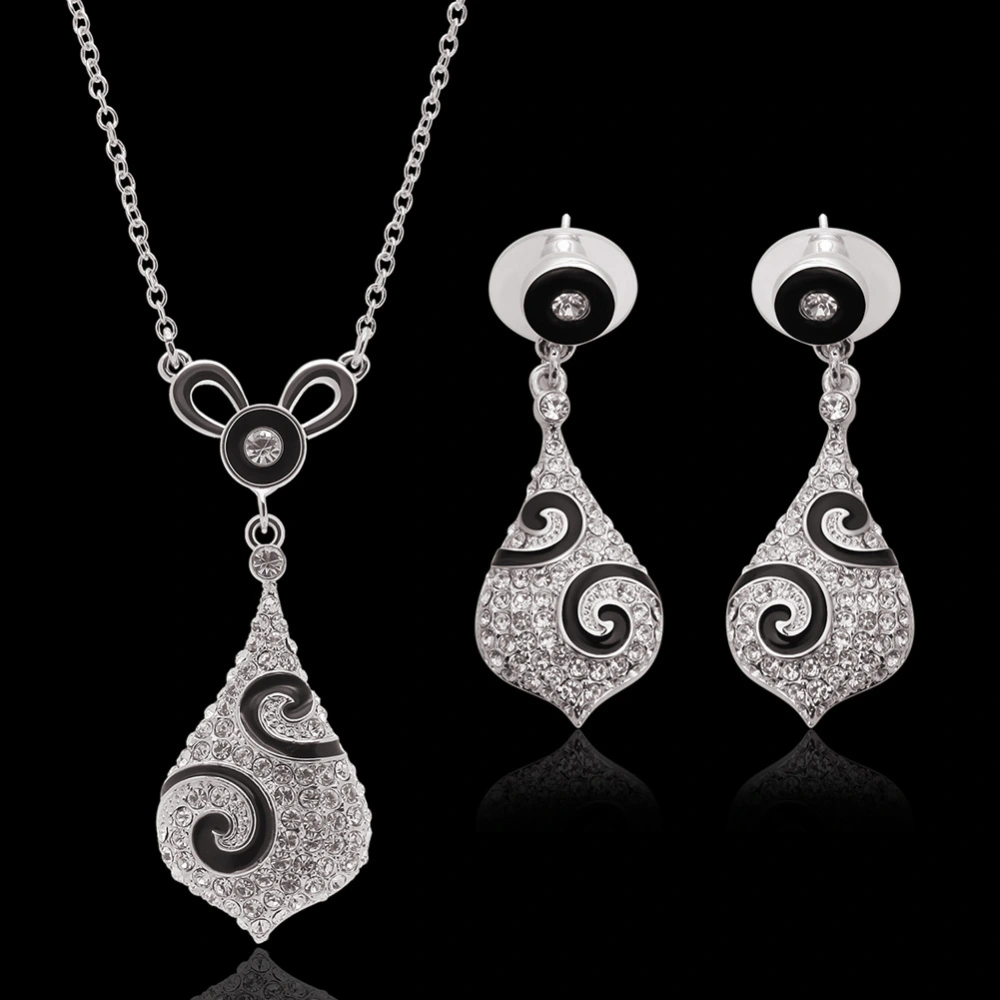 Two-piece Set Of Brand Banquet Necklace And Earrings