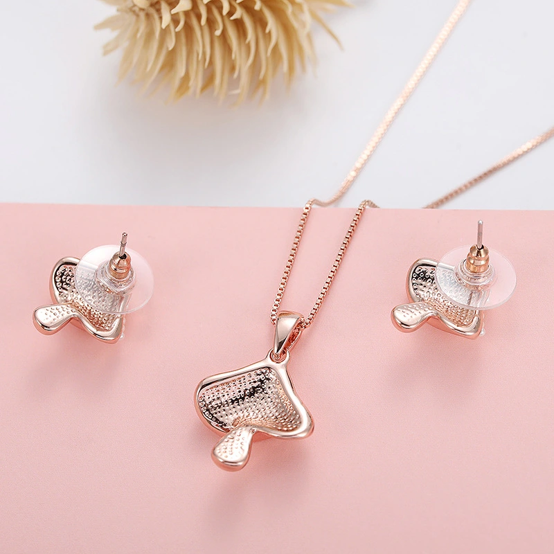 Two-piece Alloy Drop Necklace And Earrings