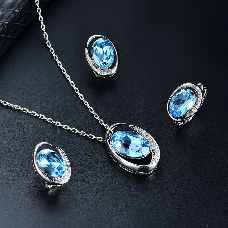 Necklace Earrings And Ring Three-piece Set