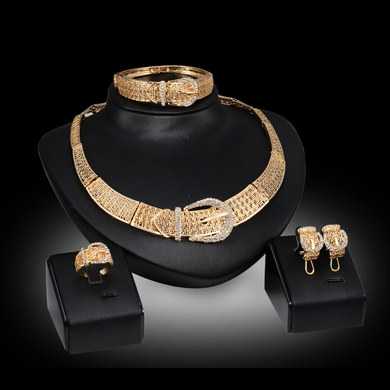 Popular Fashion Jewelry Necklace Earrings Four-piece Set