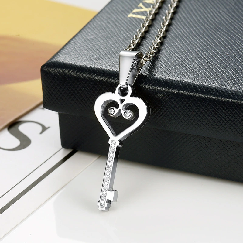 Pendant Love Puzzle Key Couple Necklace