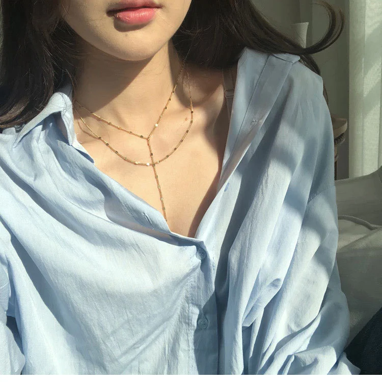 Double Necklace Female Clavicle Chain Neck Jewelry