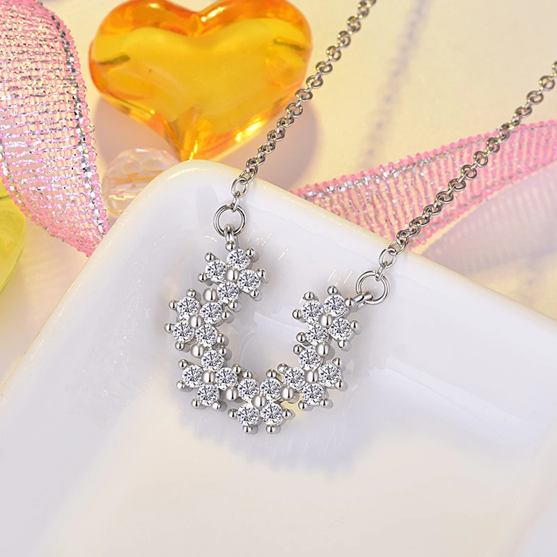 Snowflake U-shaped Necklace Women Simple Temperament Personality