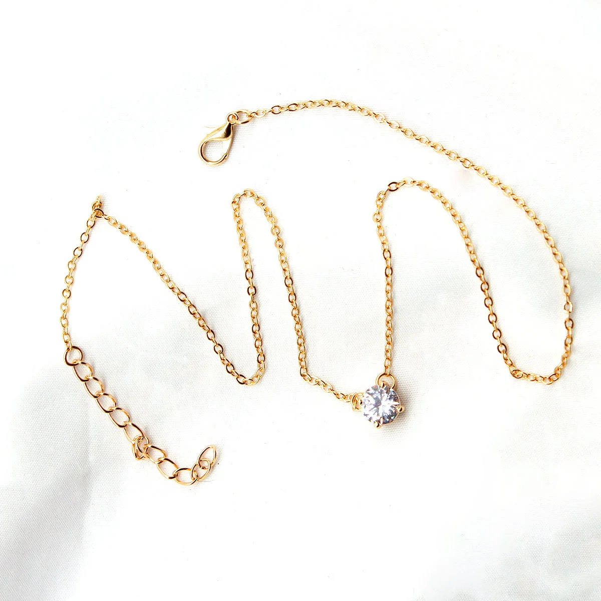 Ladies Fashion Accessories Trend All Match Zircon Clavicle Chain