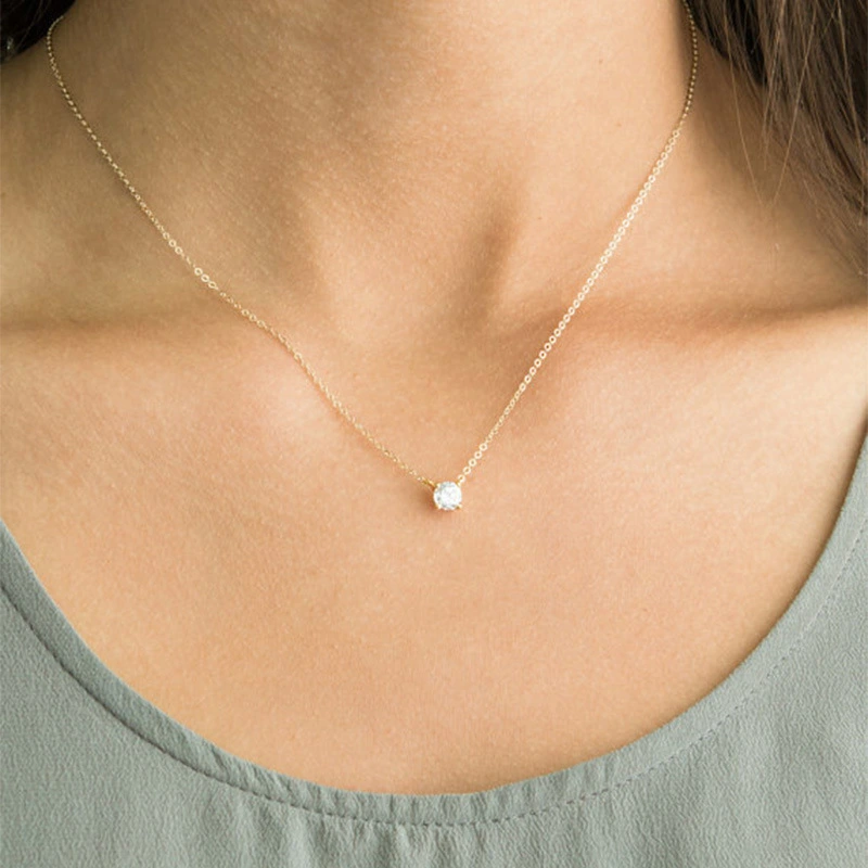 Ladies Fashion Accessories Trend All Match Zircon Clavicle Chain