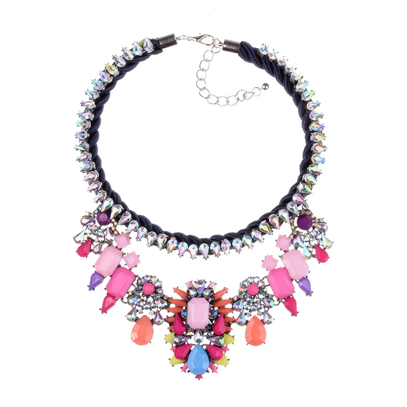 Exaggerated Big Brand Acrylic Petal Necklace