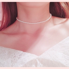 Super Fairy Peach Heart Retro Net Red Pearl Clavicle Chain