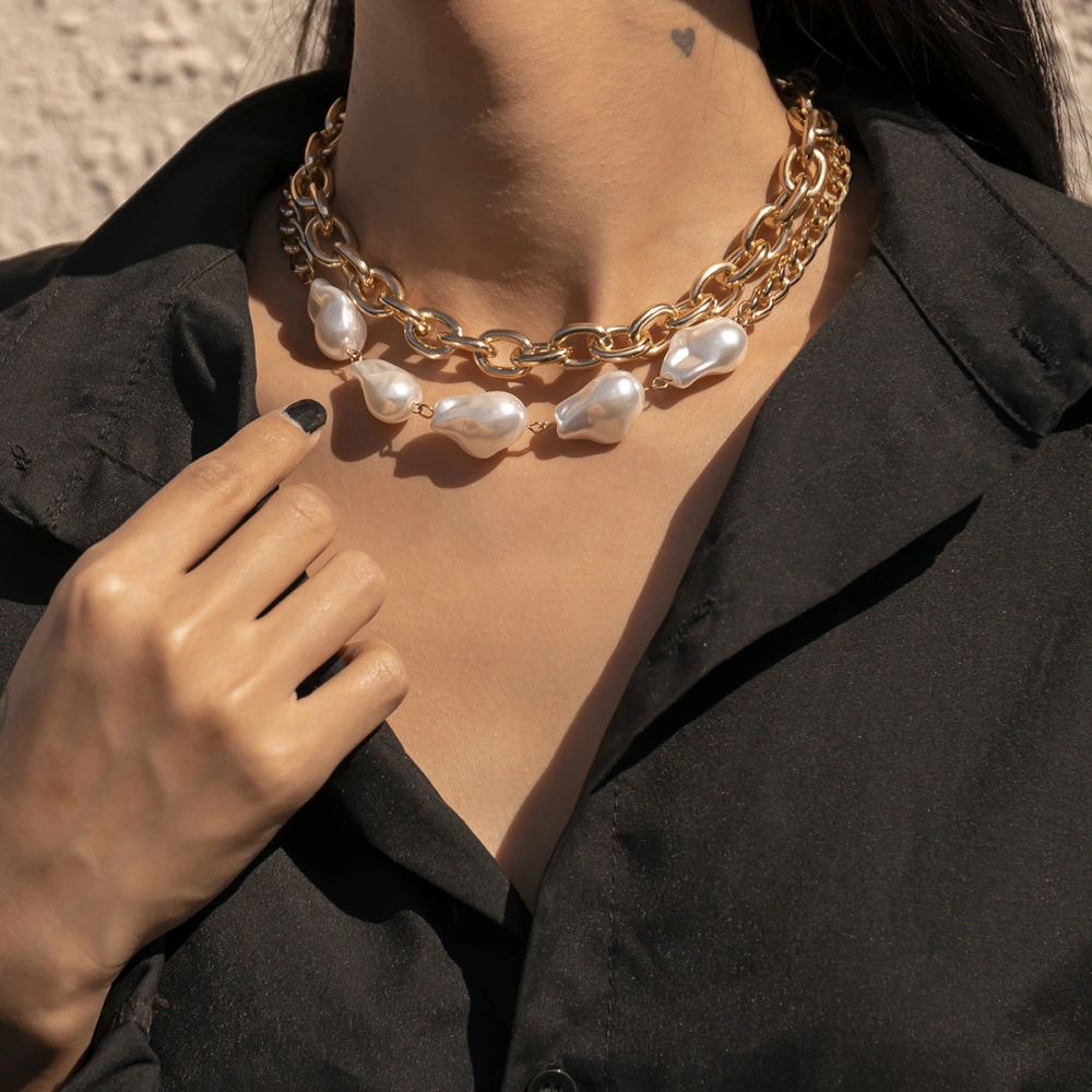 Special-shaped Pearl Multi-layer Necklace