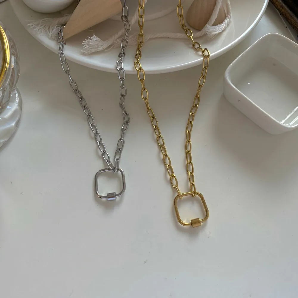 European And American Simple Gold Stainless Steel Chain Necklace