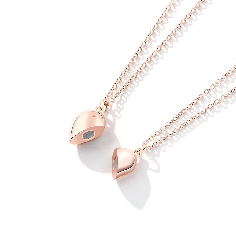Rotating Love Magnet Necklace Acacia Bean Magnet Pendant