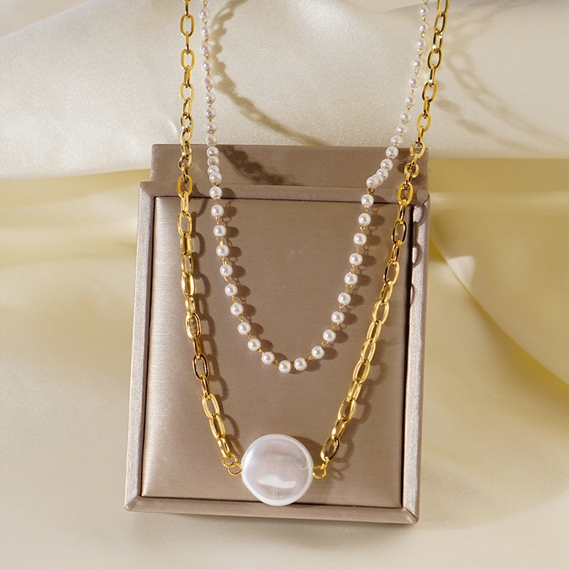 Freshwater Mother Pearl Necklace Female Large