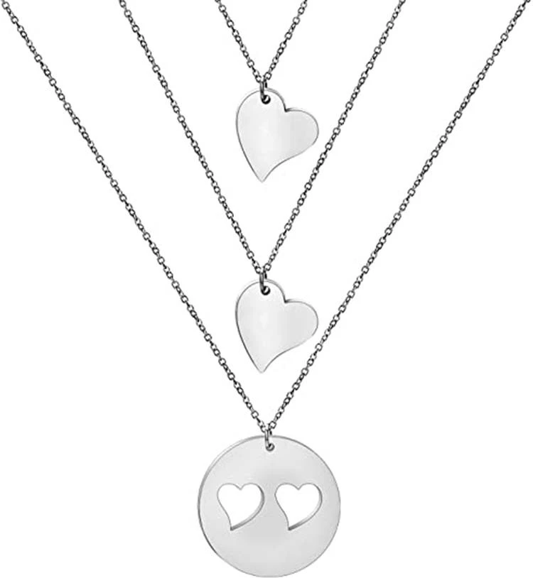 Popular Stainless Steel Heart Shaped Necklace