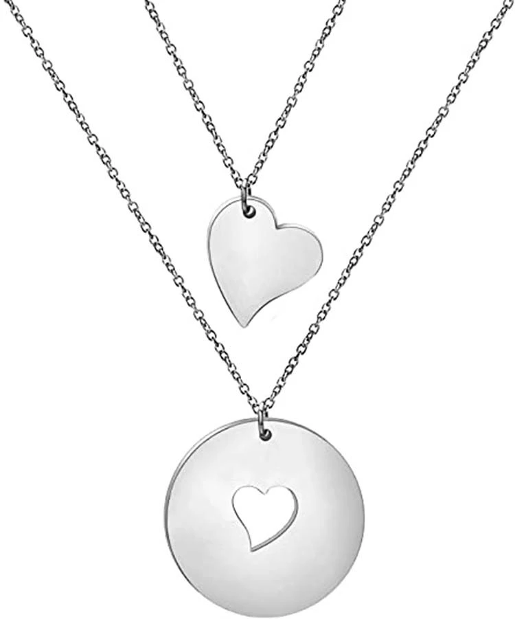 Popular Stainless Steel Heart Shaped Necklace