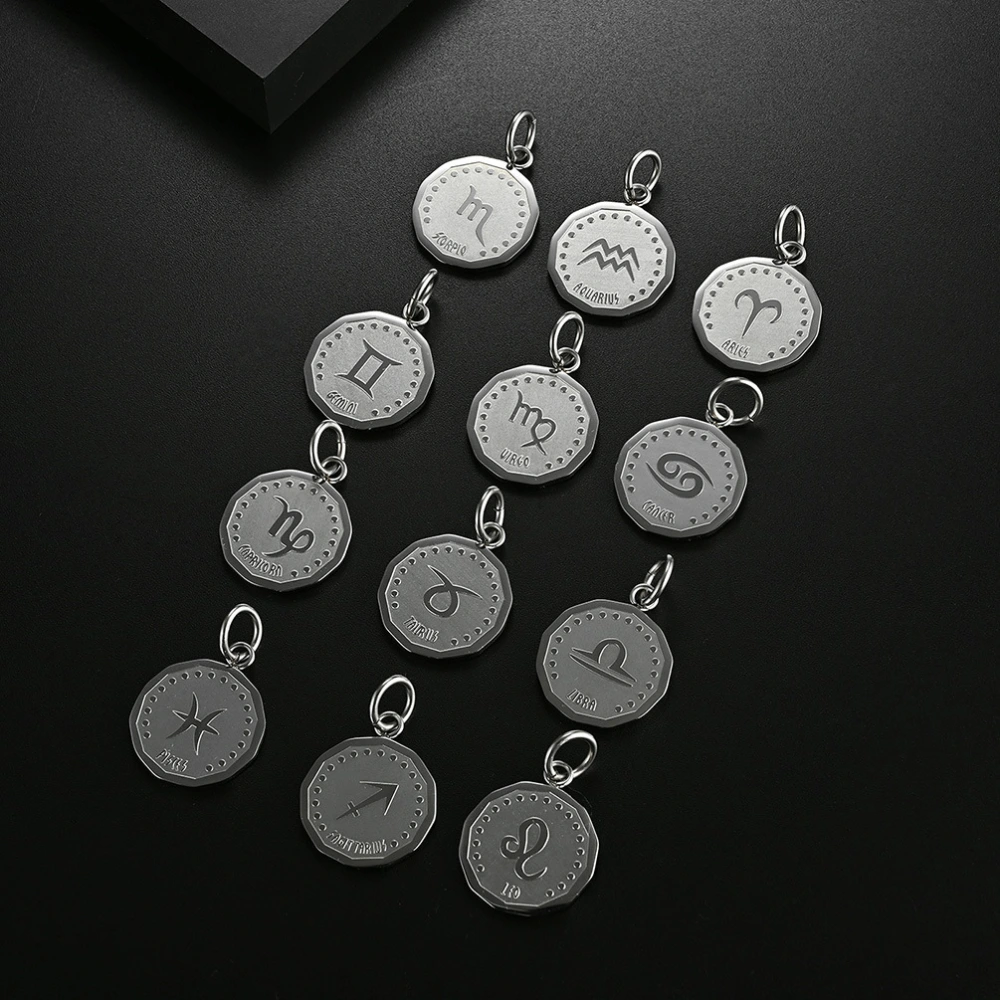 Trendy Coin Twelve Constellation Pendant