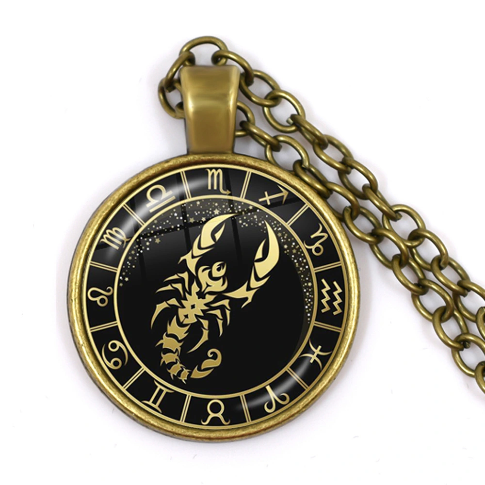 New Animal 12 Constellation Necklace Time Gem Pendant