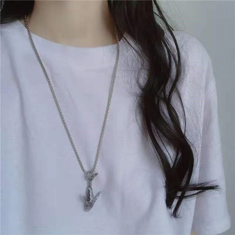 Tide Brand Street Hip-hop Whale Necklace