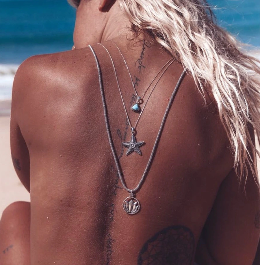 Starfish pine multilayered clavicle chain