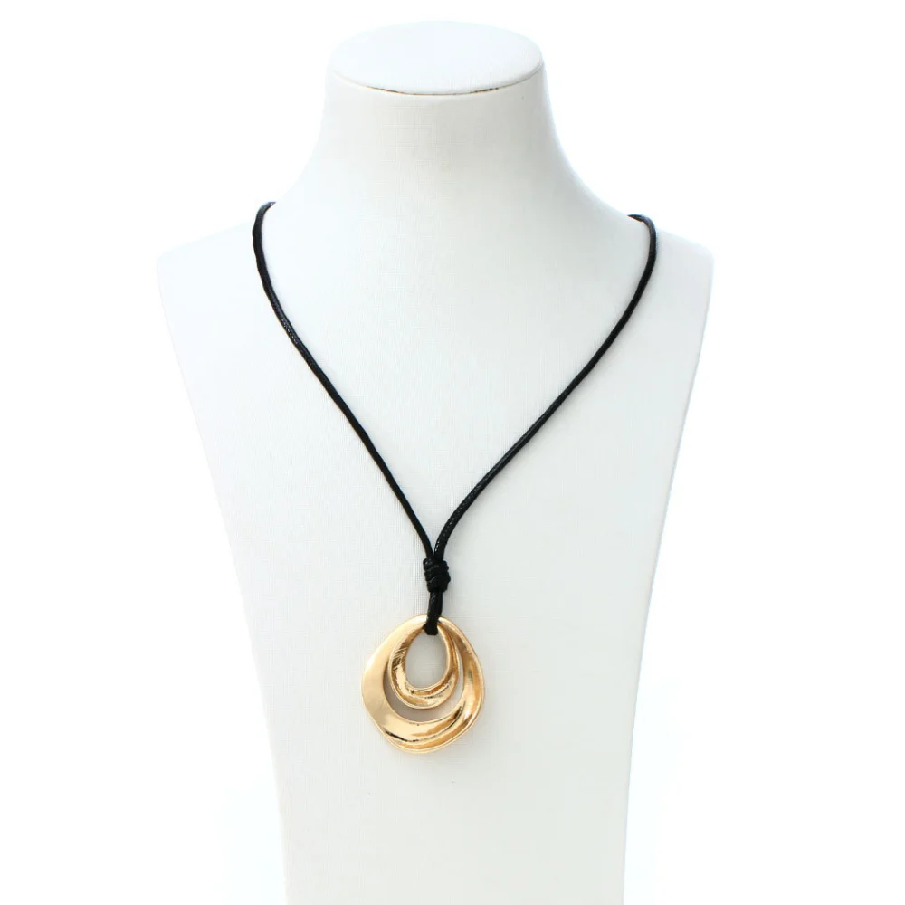 Retro fashion trend all-match leather cord necklace