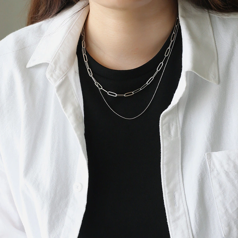 Chain double set chain necklace clavicle chain