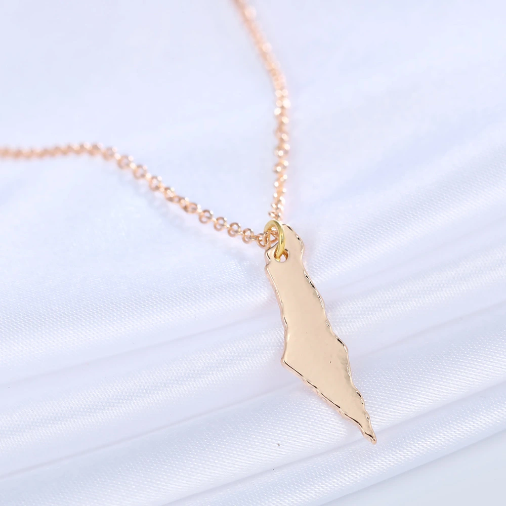 Fashion Map Pendant Necklace Female Jewelry