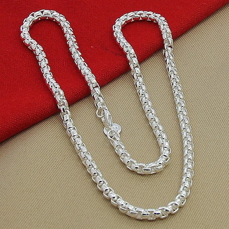 Silver Plated Round Box Necklace Clip Clasp