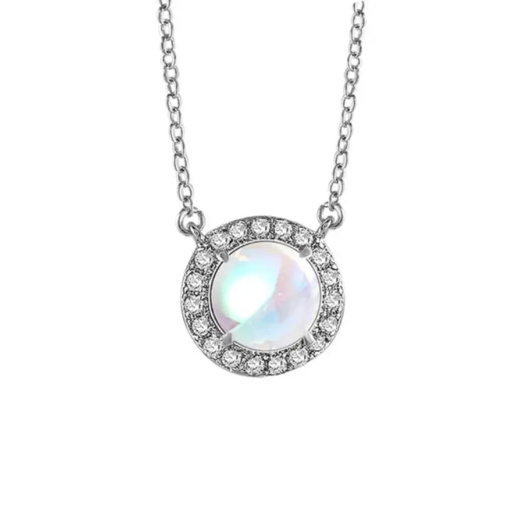 Female Round Pendant Clavicle Chain