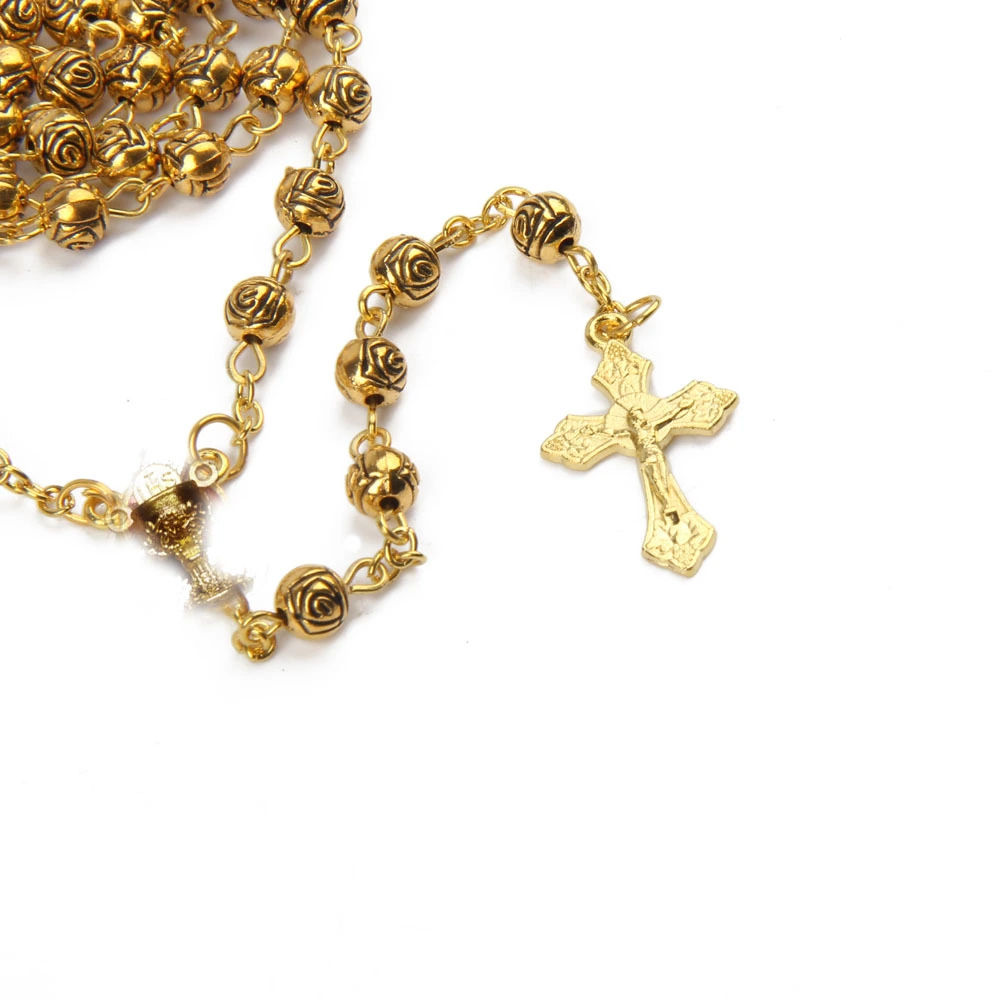 Cross Rosary Necklace