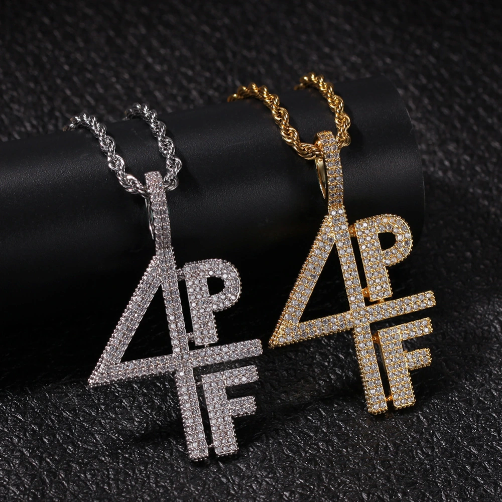 4PF Digital Alphabet Pendant Necklace